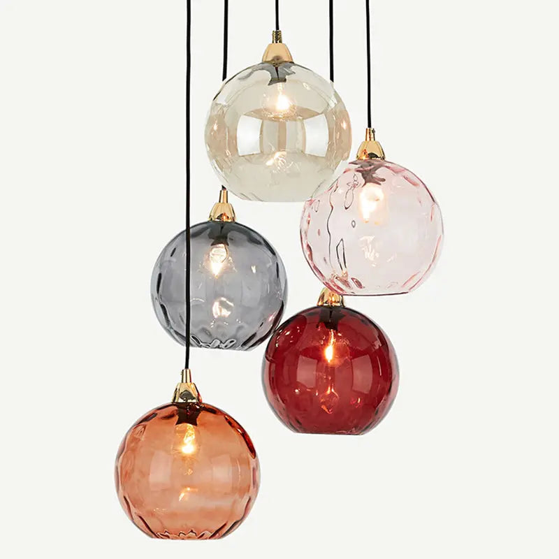 Modern Minimalist Spherical Round Iron Glass 1-light Pendant Light for Dining Room Lumendat