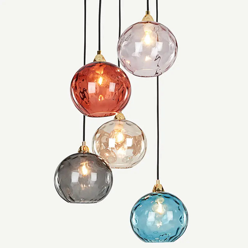 Modern Minimalist Spherical Round Iron Glass 1-light Pendant Light for Dining Room Lumendat