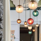 Modern Minimalist Spherical Round Iron Glass 1-light Pendant Light for Dining Room Lumendat