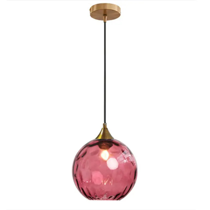 Modern Minimalist Spherical Round Iron Glass 1-light Pendant Light for Dining Room Lumendat