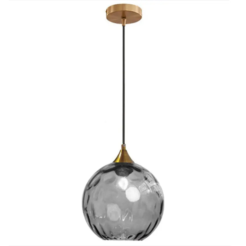 Modern Minimalist Spherical Round Iron Glass 1-light Pendant Light for Dining Room Lumendat