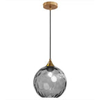 Modern Minimalist Spherical Round Iron Glass 1-light Pendant Light for Dining Room Lumendat