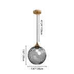 Modern Minimalist Spherical Round Iron Glass 1-light Pendant Light for Dining Room Lumendat