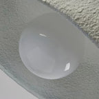 Modern Minimalist Cylindrical Round Resin Glass 1-Light Pendant Light For Dining Room