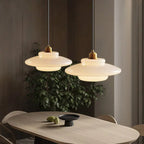 Modern Minimalist Flying Saucer-shaped Spherical Round Iron Glass 1-light Pendant Light for Dining Room BulbSquare