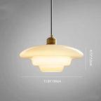 Modern Minimalist Flying Saucer-shaped Spherical Round Iron Glass 1-light Pendant Light for Dining Room BulbSquare