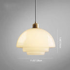 Modern Minimalist Flying Saucer-shaped Spherical Round Iron Glass 1-light Pendant Light for Dining Room BulbSquare