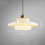 Modern Minimalist Flying Saucer-shaped Spherical Round Iron Glass 1-light Pendant Light for Dining Room BulbSquare