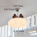 Contemporary Creative Pumpkin Heart-shaped Iron Acrylic LED Semi-flush Mount Ceiling Light for Bedroom