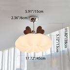 Contemporary Creative Pumpkin Heart-shaped Iron Acrylic LED Semi-flush Mount Ceiling Light for Bedroom