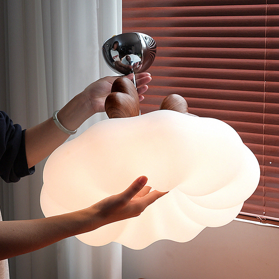Contemporary Creative Pumpkin Heart-shaped Iron Acrylic LED Semi-flush Mount Ceiling Light for Bedroom