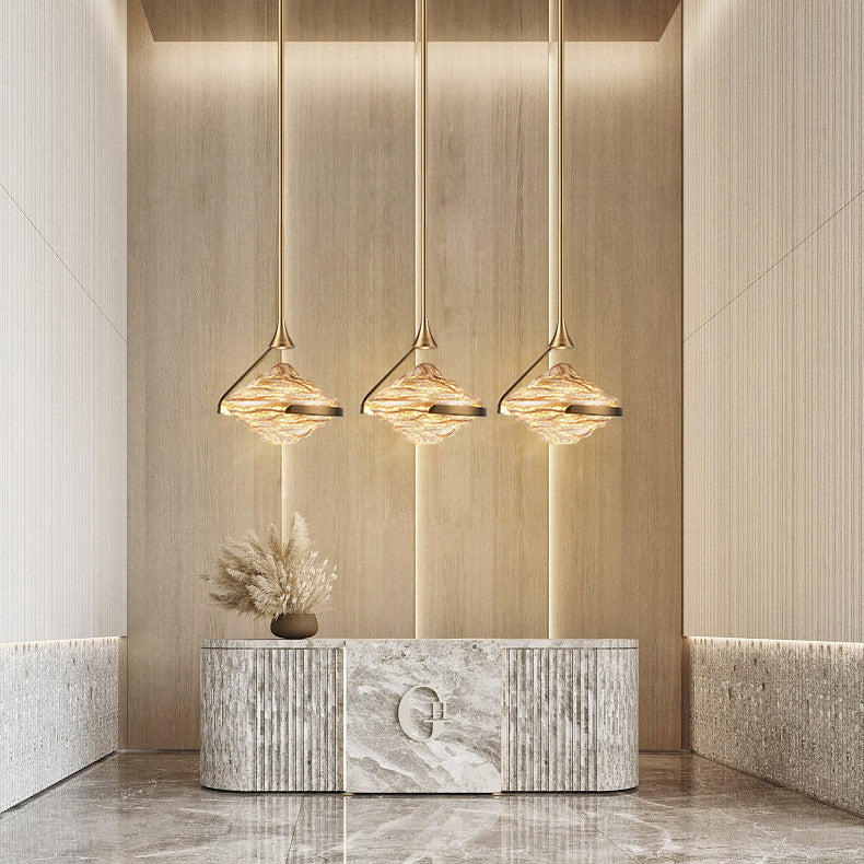 Contemporary Luxury Irregular Cloud Wave-Shaped Iron Glass LED Pendant Light For Bedroom