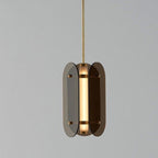 Modern Minimalist Cylindrical Modular Oval Glass Acrylic LED Pendant Light For Bedroom
