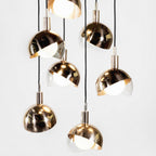 Modern Minimalist Spherical Circular Iron Glass 1-Light Pendant Light For Bedroom