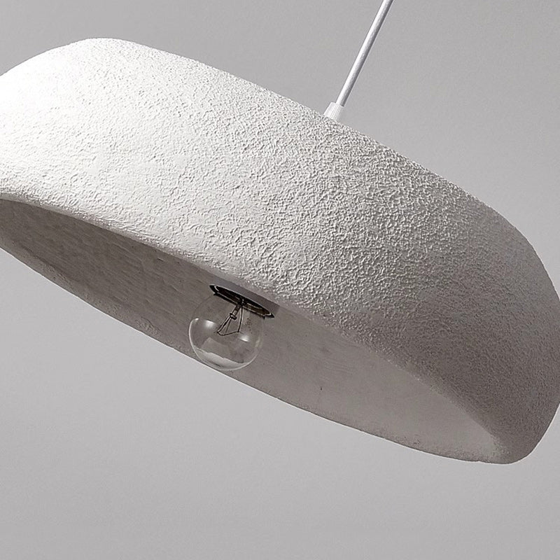 Modern Minimalist Round Cylindrical Plastic Foam 1-Light Pendant Light For Living Room