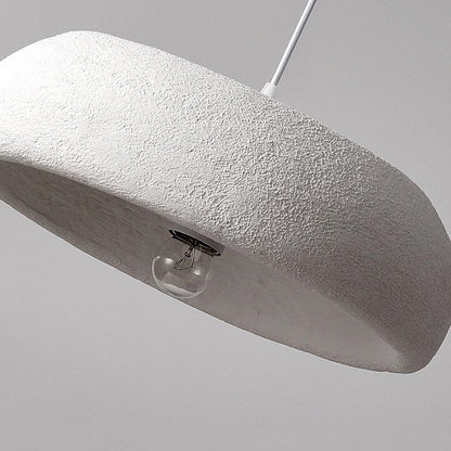 Modern Minimalist Round Cylindrical Plastic Foam 1-Light Pendant Light For Living Room