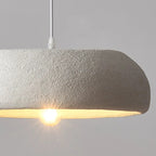 Modern Minimalist Round Cylindrical Plastic Foam 1-Light Pendant Light For Living Room