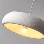 Modern Minimalist Round Cylindrical Plastic Foam 1-Light Pendant Light For Living Room