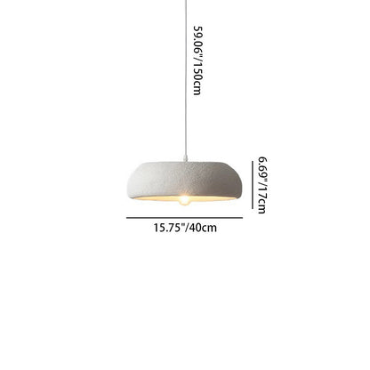 Modern Minimalist Round Cylindrical Plastic Foam 1-Light Pendant Light For Living Room