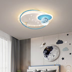 Lumendat Contemporary Creative Kid Spherical Round Iron Glass Acrylic LED Flush Mount Ceiling Light For Bedroom Lumendat