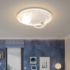 Lumendat Contemporary Creative Kid Spherical Round Iron Glass Acrylic LED Flush Mount Ceiling Light For Bedroom Lumendat