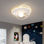 Lumendat Contemporary Creative Kid Spherical Round Iron Glass Acrylic LED Flush Mount Ceiling Light For Bedroom Lumendat