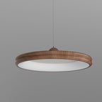 Modern Minimalist Round Cylindrical Iron Acrylic LED Pendant Light for Living Room