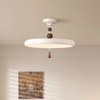 Modern Minimalist Round Cylindrical Spherical Teardrop Iron Acrylic LED Semi-flush Mount Ceiling Light for Bedroom