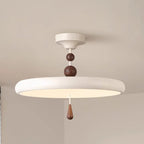 Modern Minimalist Round Cylindrical Spherical Teardrop Iron Acrylic LED Semi-flush Mount Ceiling Light for Bedroom