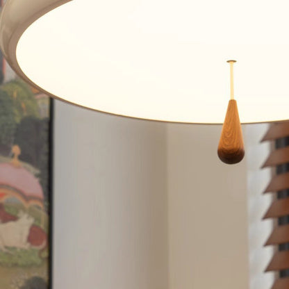 Modern Minimalist Round Cylindrical Spherical Teardrop Iron Acrylic LED Semi-flush Mount Ceiling Light for Bedroom