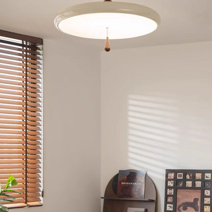 Modern Minimalist Round Cylindrical Spherical Teardrop Iron Acrylic LED Semi-flush Mount Ceiling Light for Bedroom