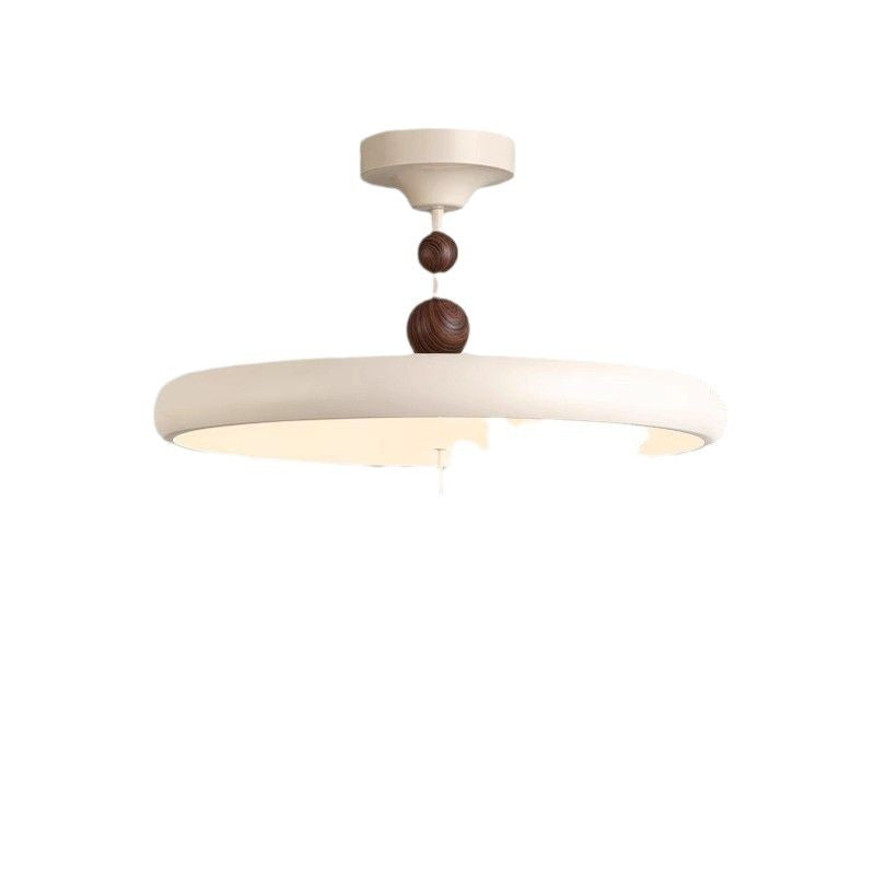 Modern Minimalist Round Cylindrical Spherical Teardrop Iron Acrylic LED Semi-flush Mount Ceiling Light for Bedroom