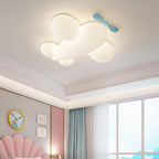 Lumendat Contemporary Creative Kids Airplane Iron Plastic LED Flush Mount Ceiling Light For Bedroom Lumendat