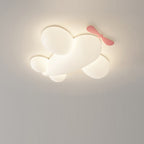 Lumendat Contemporary Creative Kids Airplane Iron Plastic LED Flush Mount Ceiling Light For Bedroom Lumendat