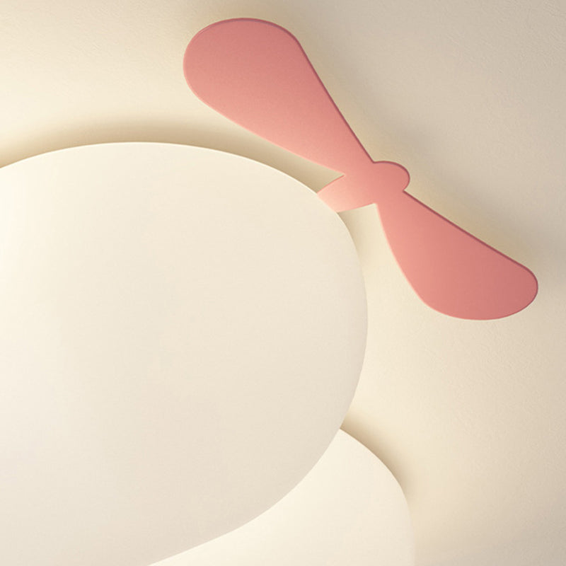 Lumendat Contemporary Creative Kids Airplane Iron Plastic LED Flush Mount Ceiling Light For Bedroom Lumendat