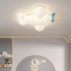 Lumendat Contemporary Creative Kids Airplane Iron Plastic LED Flush Mount Ceiling Light For Bedroom Lumendat