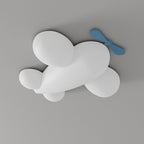 Lumendat Contemporary Creative Kids Airplane Iron Plastic LED Flush Mount Ceiling Light For Bedroom Lumendat