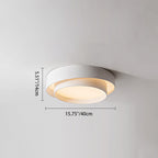 Contemporary Nordic Concentric Circle Iron Acrylic LED Flush Mount Ceiling Light for Bedroom