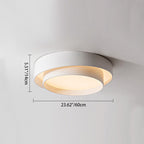 Contemporary Nordic Concentric Circle Iron Acrylic LED Flush Mount Ceiling Light for Bedroom