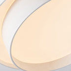 Contemporary Nordic Concentric Circle Iron Acrylic LED Flush Mount Ceiling Light for Bedroom