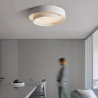 Contemporary Nordic Concentric Circle Iron Acrylic LED Flush Mount Ceiling Light for Bedroom
