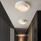 Contemporary Nordic Concentric Circle Iron Acrylic LED Flush Mount Ceiling Light for Bedroom