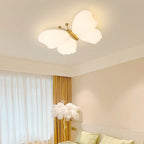 Contemporary Creative Butterfly Iron Plastic LED Flush Mount Ceiling Light for Bedroom