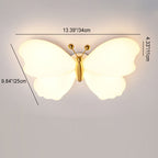 Contemporary Creative Butterfly Iron Plastic LED Flush Mount Ceiling Light for Bedroom