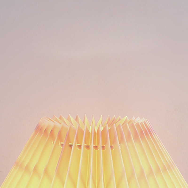 Modern Art Deco Orb Base Pleated Fabric Ceramic 1-Light Table Lamp For Bedroom Lumendat