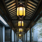 Traditional Chinese Waterproof Xiang Yun Hexagonal Lantern Aluminum Pc Pendant Light for Garden BulbSquare