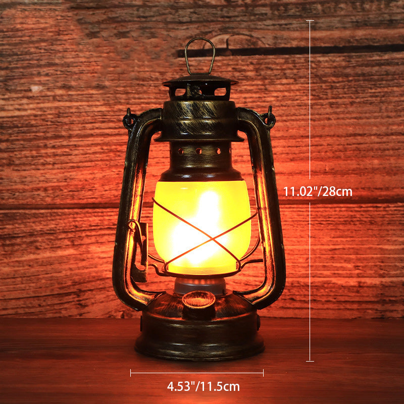 Traditional Vintage Round Horse Lamp Iron Acrylic LED Table Lamp For Living Room Lumendat