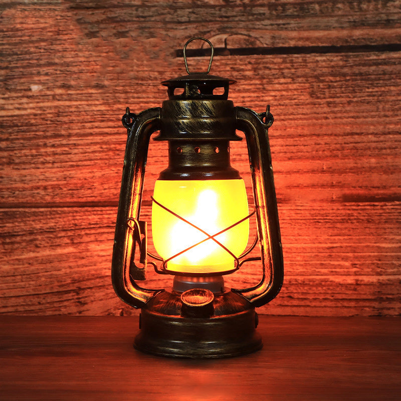 Traditional Vintage Round Horse Lamp Iron Acrylic LED Table Lamp For Living Room Lumendat