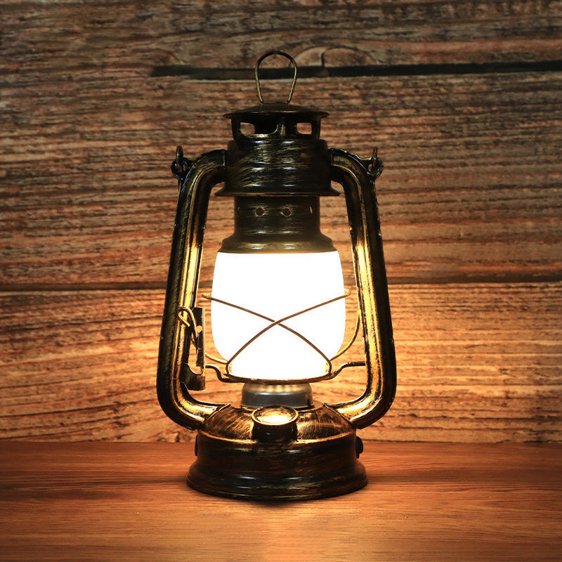 Traditional Vintage Round Horse Lamp Iron Acrylic LED Table Lamp For Living Room Lumendat