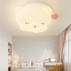 Lumendat Contemporary Creative Kids Bear Iron PE Flush Mount Ceiling Light For Bedroom Lumendat